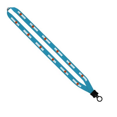 1/2" Dye-Sublimated Lanyard with Plastic Clamshell and Plastic O-Ring