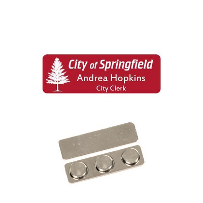 Name Badge - Red Plastic - 1x3 laser engrave to white. No Minimums