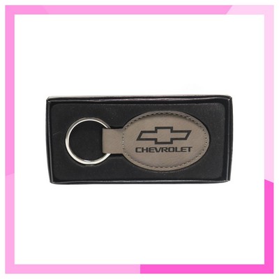 Leatherette Key Tag - Oval (3"x1.75")