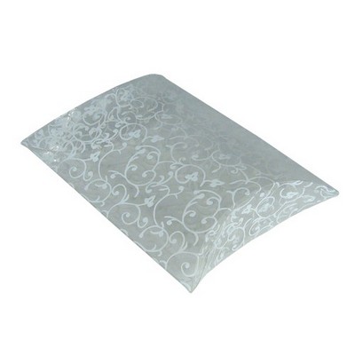 Large Clear Plastic Pillow Box w/Floral Print
