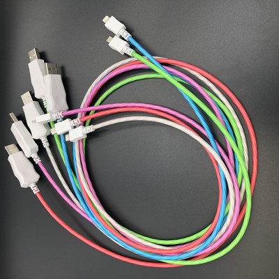 LED Light Up 3.3ft Visible Flowing USB Charging Cable