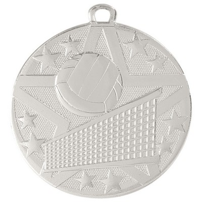 2" Silver Superstar Volleyball Medal