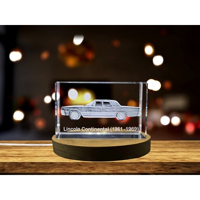 Timeless Luxury: Lincoln Continental (1961 1969) - 3D Engraved Crystal Tribute
