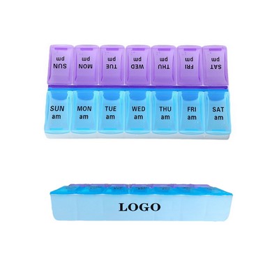 7 Day Pill Box 2 Times A Day With Braille Design