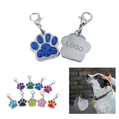 Glitter Paw Sape Pet Tag