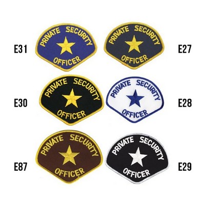 Private Security Officer Shoulder Patches (Multiple Colors)