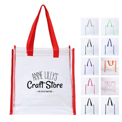 Clear PVC Stadium Tote Bag