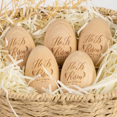 Customizable Wooden Easter Eggs