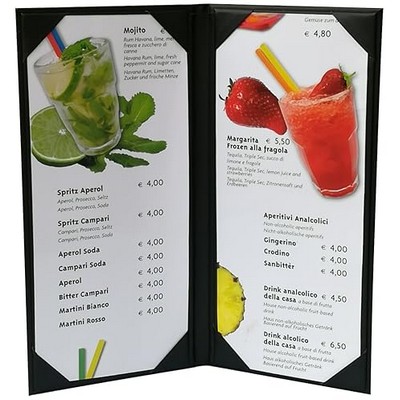 11 x 17 inch 2 Views Menu Holder Menu Covers Menus Pad-folios Clipboard Certificate Holders