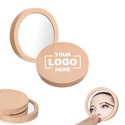 Wooden Vanity Makeup Mirror