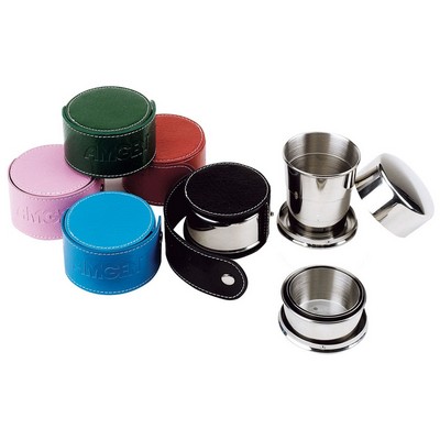 Folding Cup w/Leather Case