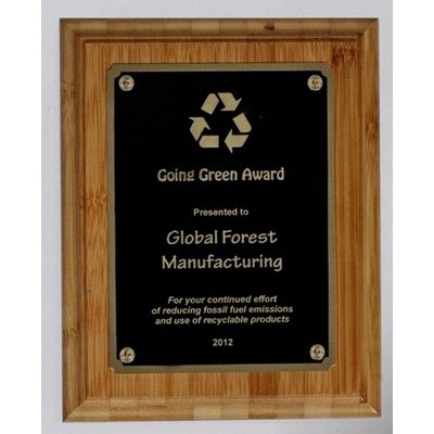 Bamboo Plaque w/Gold (9" x 12")