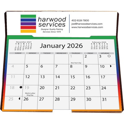 Full Color Easel Back Calendar (6¼"x6 3/8")