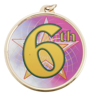 2 ¼" TM Series Sports Medal w/6th Place Mylar Insert