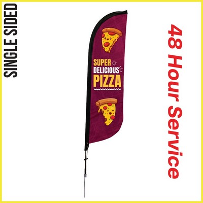 10' Feather Flag - Single Sided w/Spike Base (Medium) - Made in the USA
