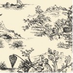 Toile-Black on Oatmeal Tissue Paper