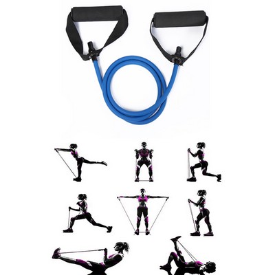 Promotek iBank® Single Resistance Exercise Band with Comfortable Handles (Blue)
