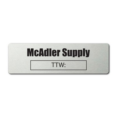 2.5" x 0.75" Metalphoto® Aluminum Nameplate