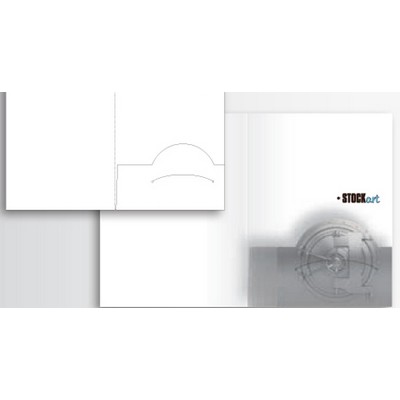 Sculptured Pockets® Presentation Folder w/Round Tab & Business Card Slit