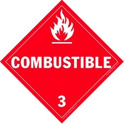 Combustible Vinyl Placards - 10.75" x 10.75"