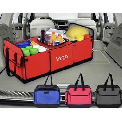 Trunk Organizer for Car - Collapsible Trunk Storage Pockets & Reinforced Handles, SUV Trunk Organize