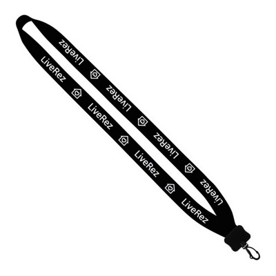 3/4" Cotton Lanyard with Plastic Clamshell & Swivel Snap Hook