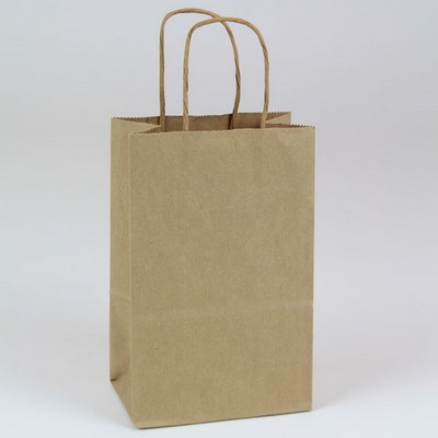 100% Recycled Natural Kraft bag 5'' x 3'' x 8''
