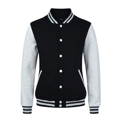 Classic Color Block Varsity Baseball Jacket