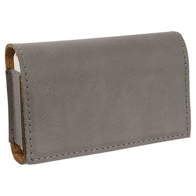 4.75" x 3.1" Gray Leatherette Pill Box