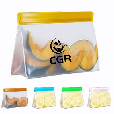 Leakproof Reusable Food Storage Bag for Freezer Stand Up for Lunch Travel