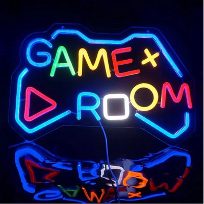 16 Inches Game Room Neon Sign 1 FT Custom LED Night Club Sign LED Glow Sign - 6 Colors of Light
