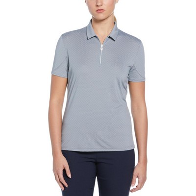 Callaway® All Over Stitched Moisture Wicking Women's Chev Golf Polo Shirt with Custom Logo