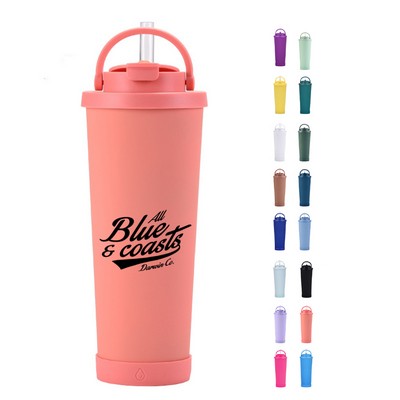 28oz Stainless Steel Thermos Tumbler with Straw