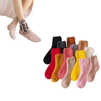Winter Warmth Coral Fleece Socks