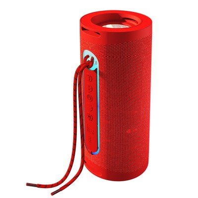 Supersonic Portable Bluetooth Speaker W/ Flashlight Red