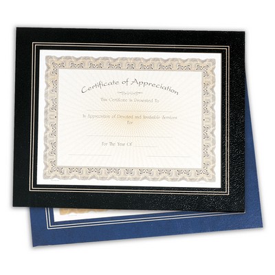 Black Leatherette Frame Certificate Holder