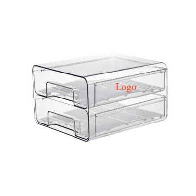Two-Layer Egg Holder Box For Refrigerator