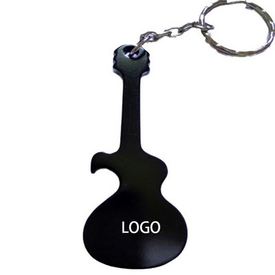Guitar Shaped Keychain W/ Bottle Opener