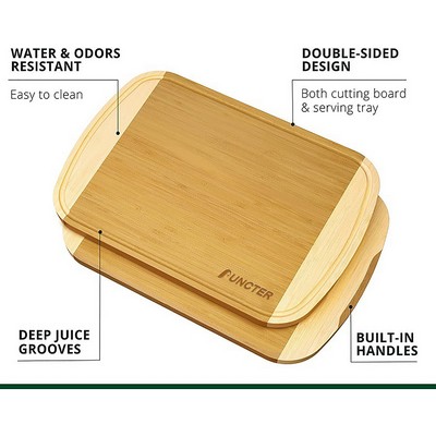 8'' X 12'' Two-Tone Bamboo Cutting Board