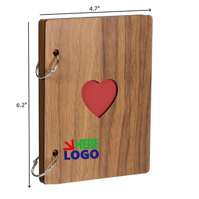 6x4 inch Wooden Scrapbook Album
