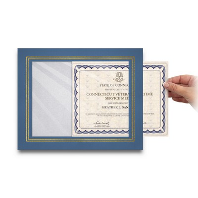 True Blue Leatherette Certificate Frame (11"X13")