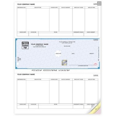 High Security Laser Accounts Payable Check w/ Stub (2 Part)