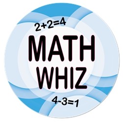 2¼" Stock Celluloid "Math Quiz" Button