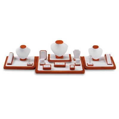 Gold Maple Wood Showcase Display Set