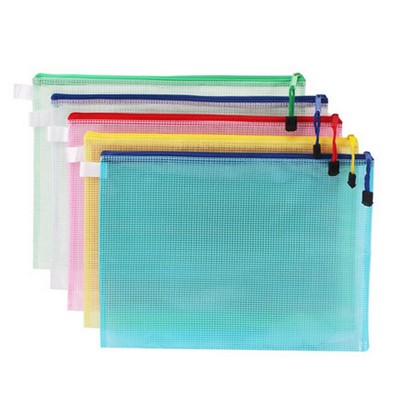 Clear A4 Zipper File Bag