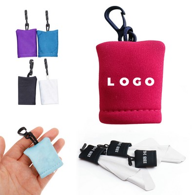 Touch Screen Cleaning Cloth Keychain