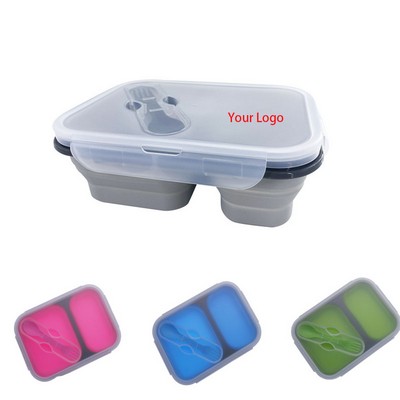 Silicone Food Container With Two Compartment