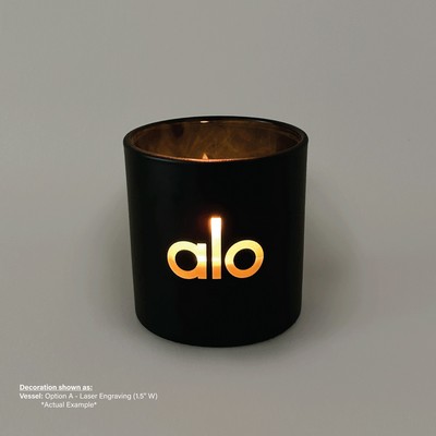 9 oz. Black Candle with Gift Box - Engraved