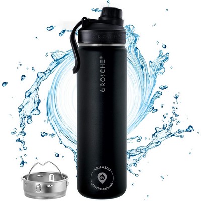OASIS Infuser Water Bottle - Midnight Black - 650ml 22 fl oz