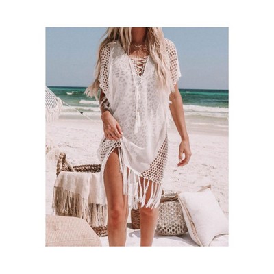 Hollow Crochet Bikini Coverup
